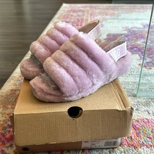 Like New Lavender Fluff Yeah UGG Slippers